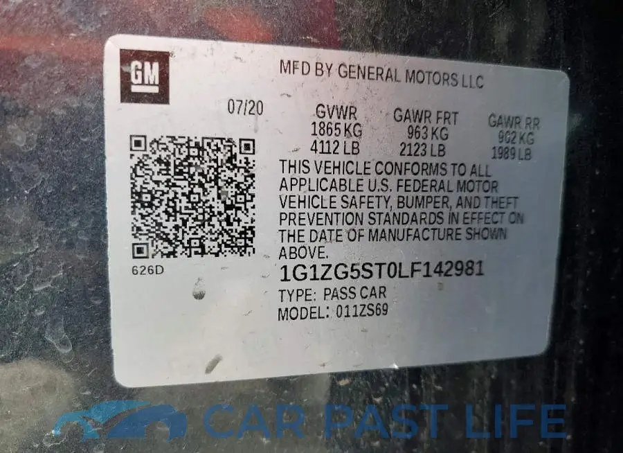 1G1ZG5ST0LF142981# 13