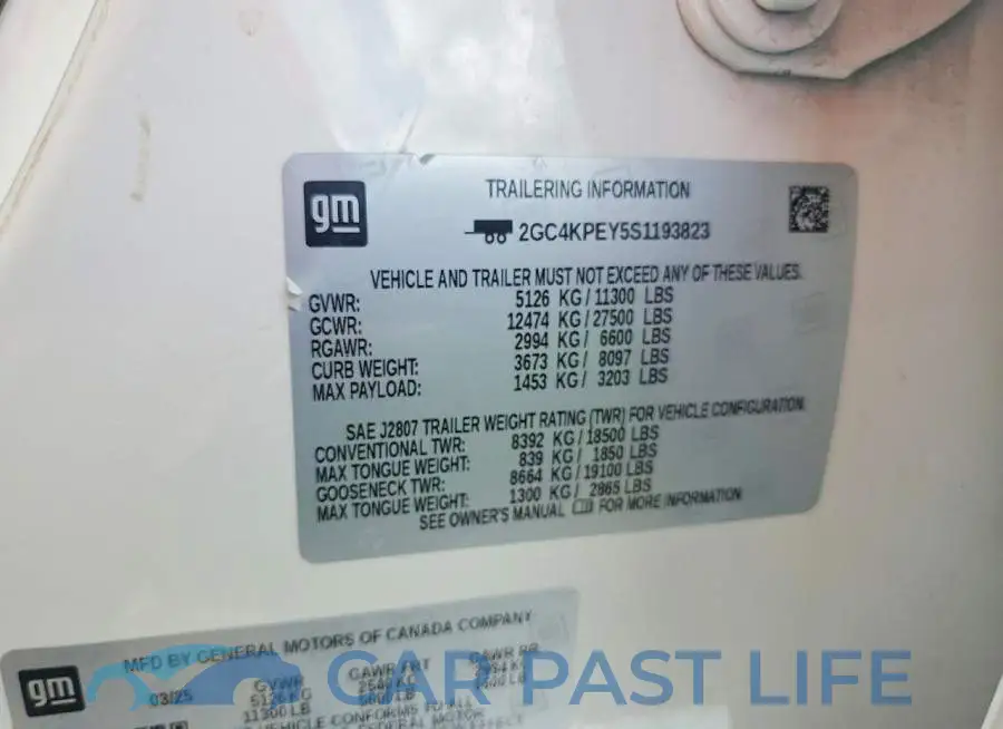 2GC4KPEY5S1193823# 12