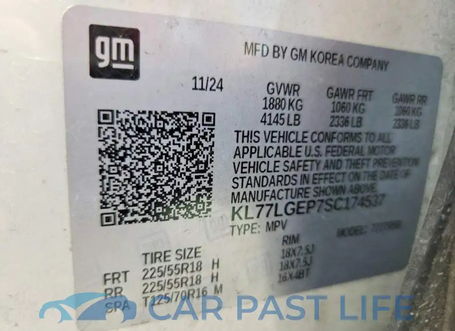 KL77LGEP7SC174537# 13