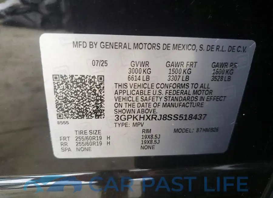 3GPKHXRJ8SS518437# 14