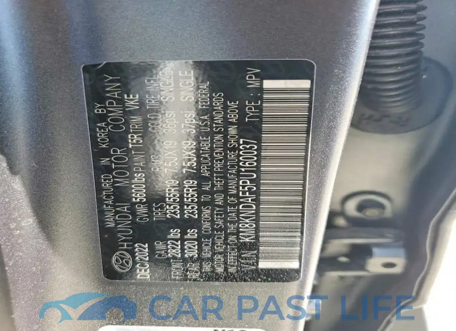 KM8KNDAF5PU160037# 12