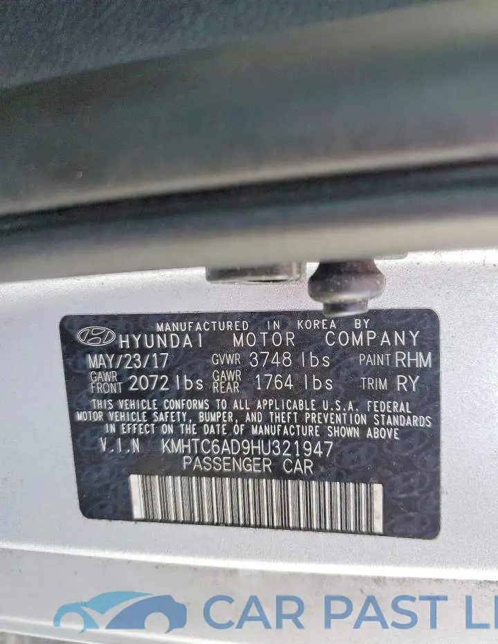 KMHTC6AD9HU321947# 12