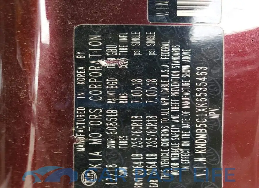 KNDMB5C1XK6535463# 13