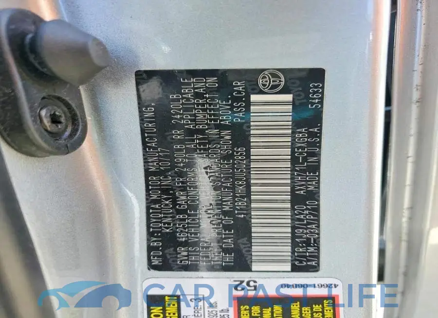 4T1B21HK8JU502856# 13