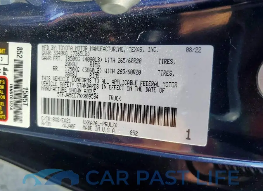 5TFJA5EC7NX009584# 12