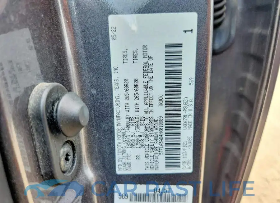 5TFLA5AB4NX010889# 12