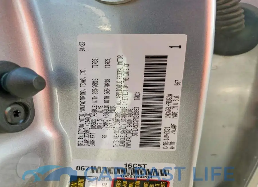 5TFLA5EC7PX015963# 12