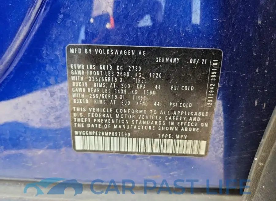 WVGGNPE26MP057590# 13