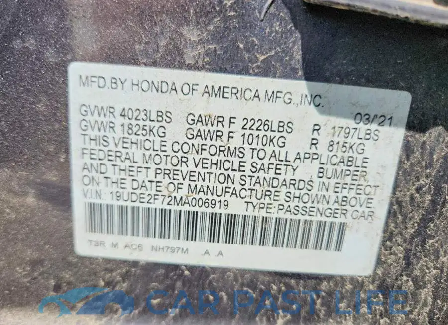 19UDE2F72MA006919# 12