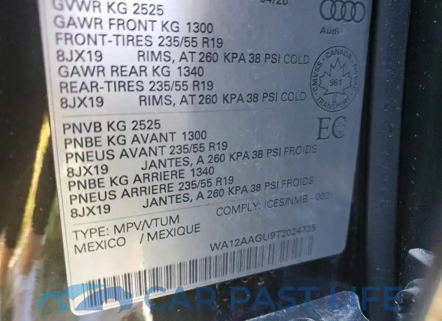 WA12AAGU9T2024725# 13