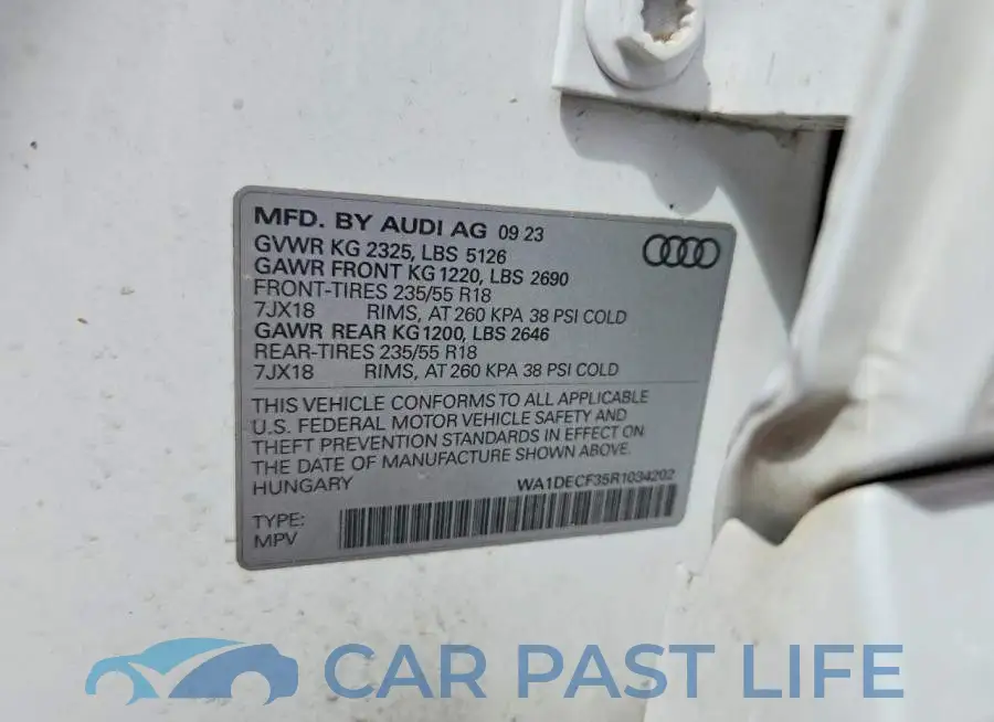 WA1DECF35R1034202# 13