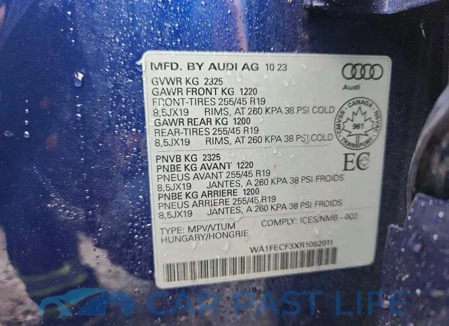 WA1FECF3XR1052011# 14