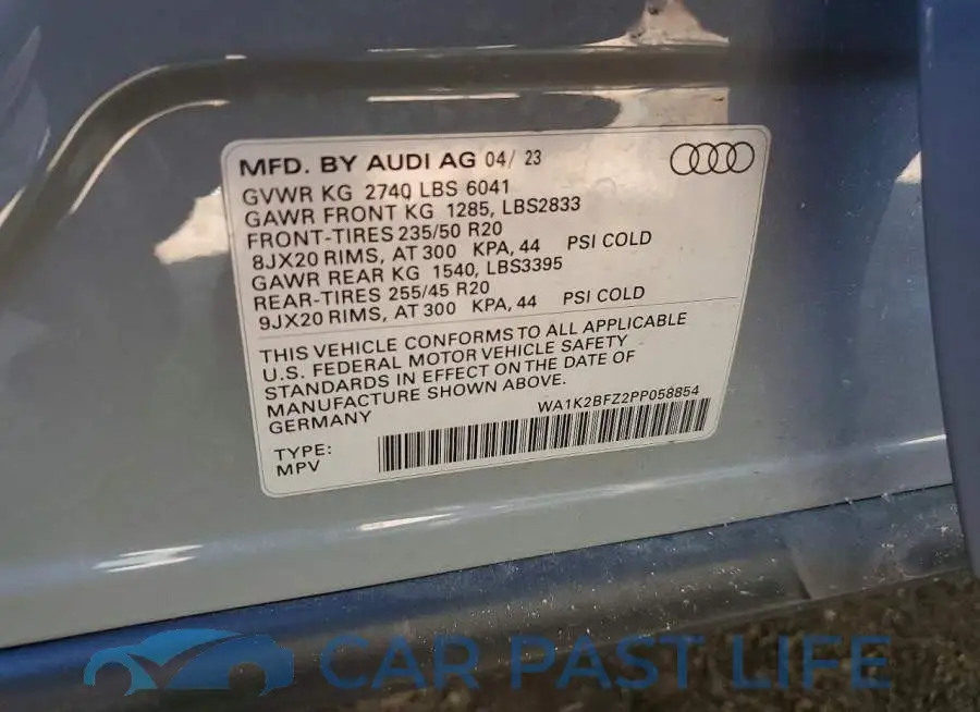 WA1K2BFZ2PP058854# 13