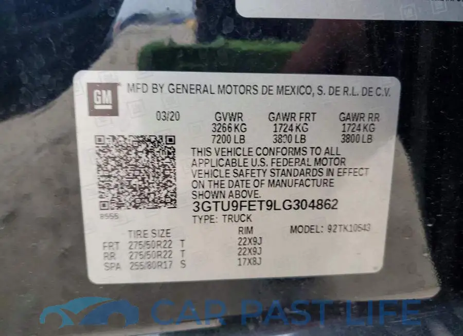 3GTU9FET9LG304862# 13
