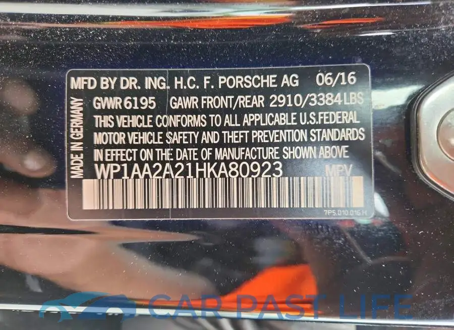 WP1AA2A21HKA80923# 13