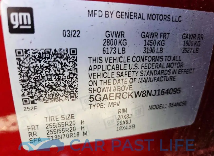 5GAERCKW8NJ164095# 13