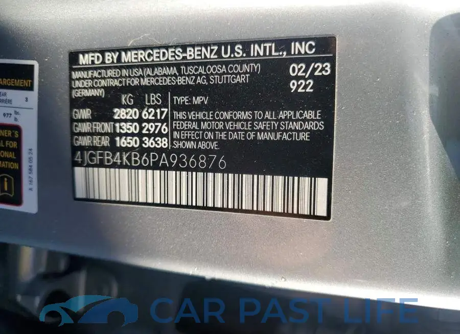 4JGFB4KB6PA936876# 13