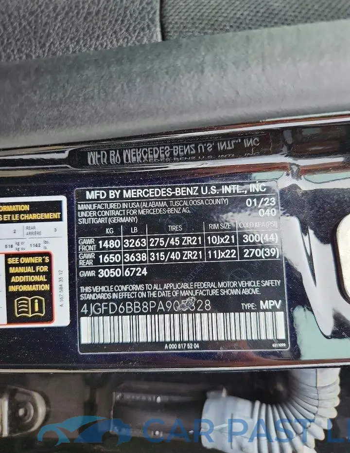 4JGFD6BB8PA905828# 13