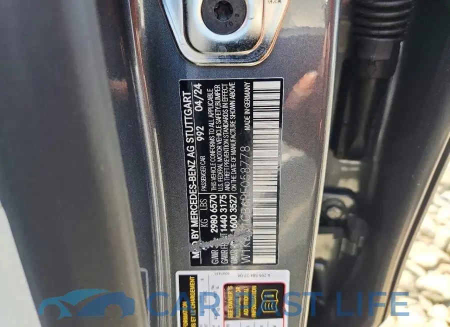 W1KEG1CB6RF058778# 12