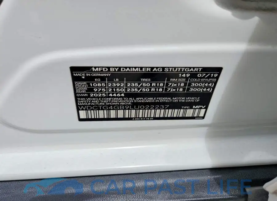 WDCTG4GB9LU022237# 14