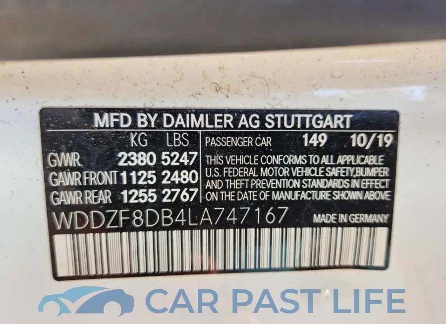 WDDZF8DB4LA747167# 12