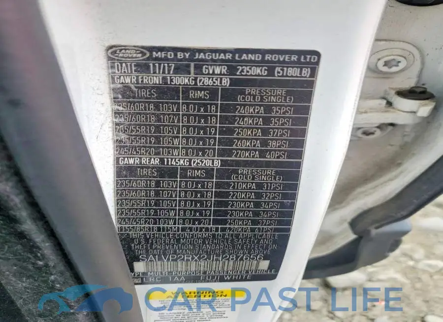 SALVP2RX2JH287656# 12