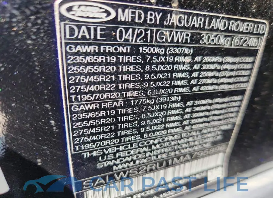 SALWS2RU1MA795896# 13