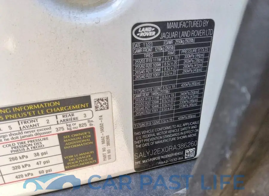SALYJ2EX0RA386260# 13