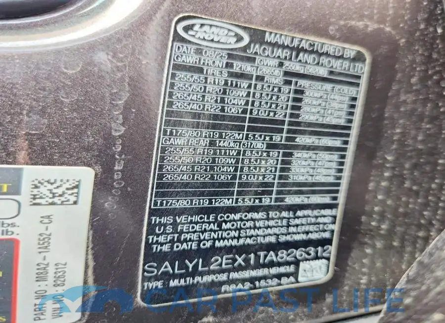 SALYL2EX1TA826312# 13