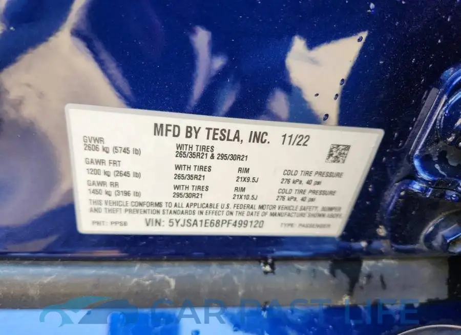 5YJSA1E68PF499120# 13