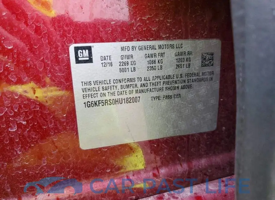 1G6KF5RS0HU182007# 12