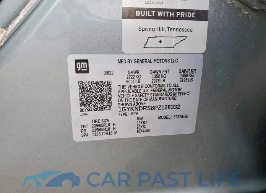 1GYKNDRS8PZ128332# 13