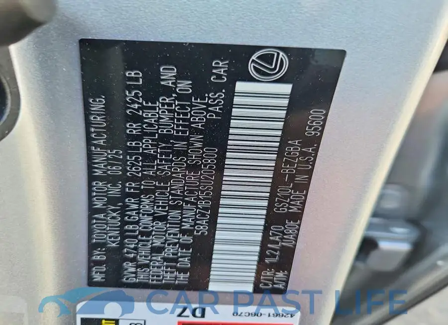 58ACZ1B15SU205800# 13