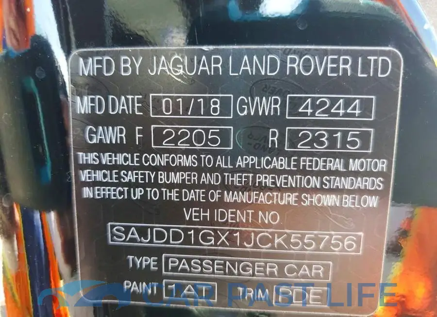SAJDD1GX1JCK55756# 12