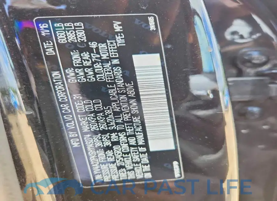 YV4A22PK6H1149274# 13