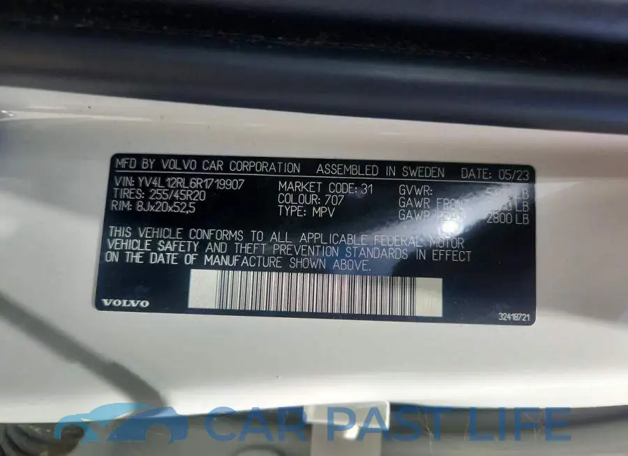 YV4L12RL6R1719907# 12