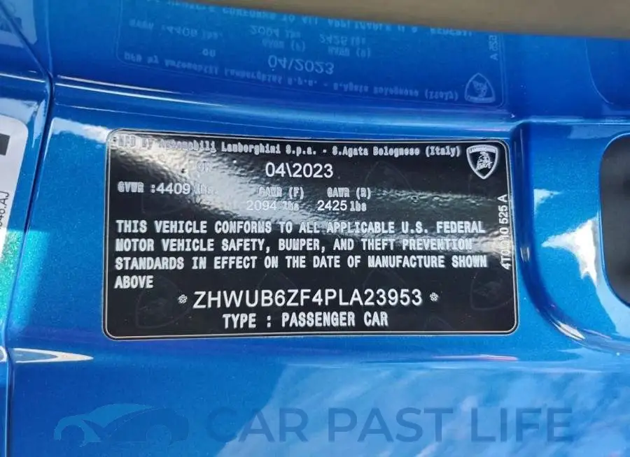 ZHWUB6ZF4PLA23953# 12