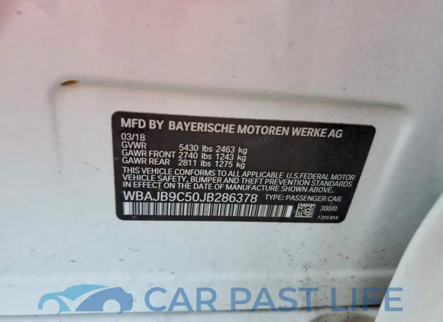 WBAJB9C50JB286378# 12