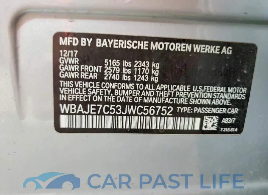 WBAJE7C53JWC56752# 12