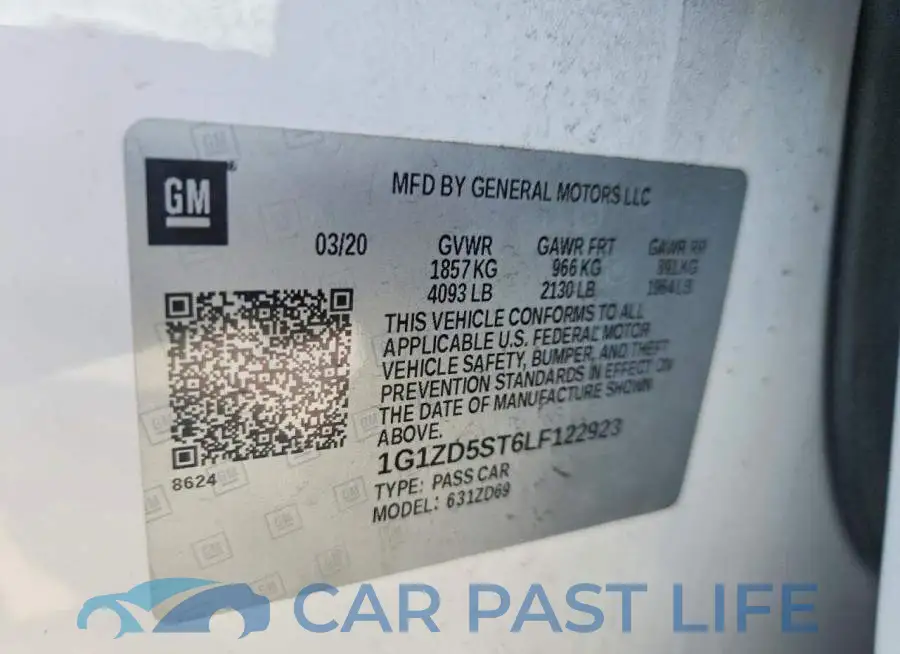 1G1ZD5ST6LF122923# 12
