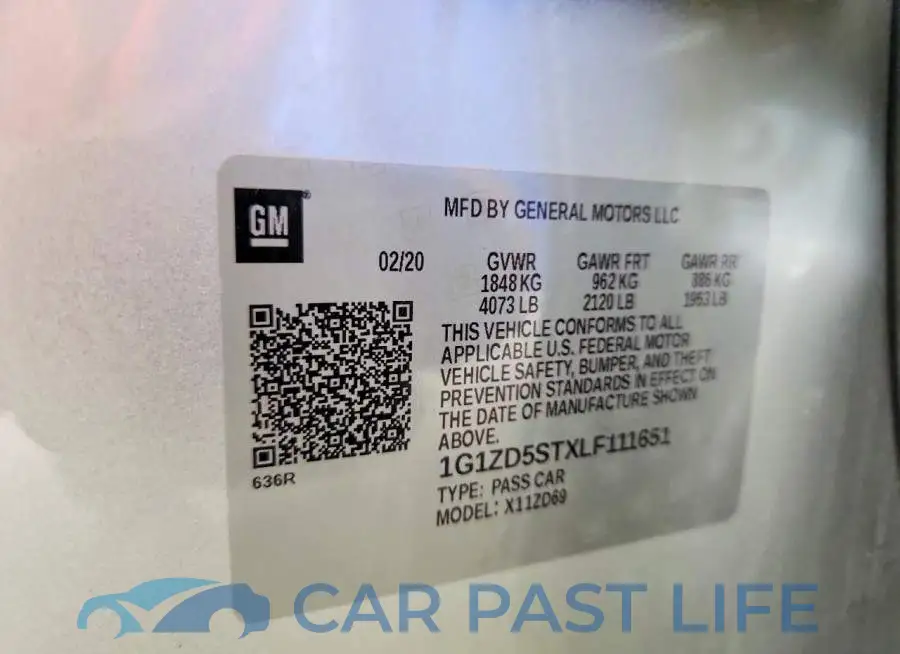 1G1ZD5STXLF111651# 12