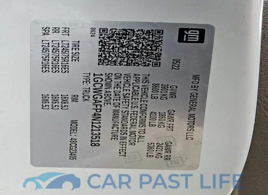 1GCWGAFP4N1213518# 13