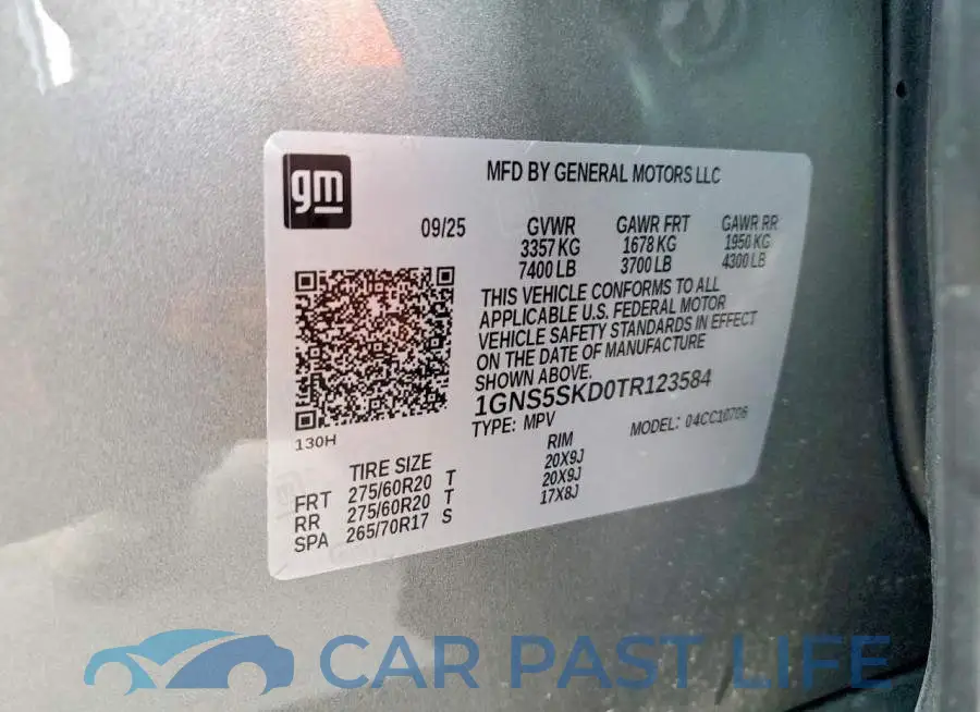 1GNS5SKD0TR123584# 13
