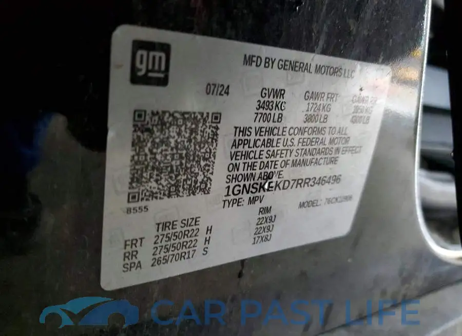 1GNSKEKD7RR346496# 13