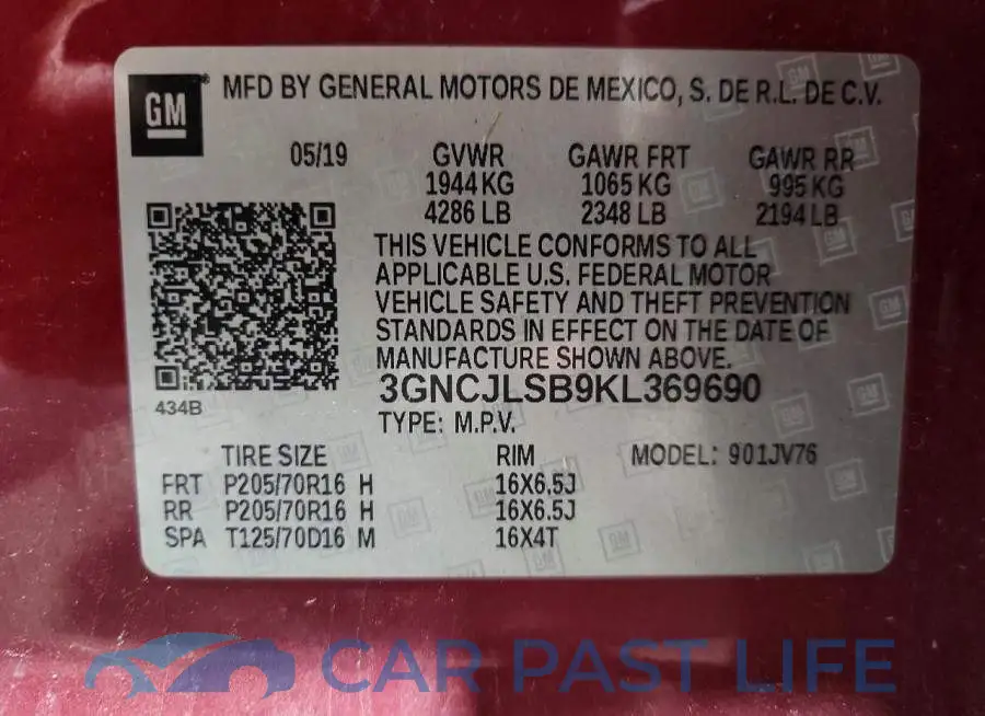 3GNCJLSB9KL369690# 12