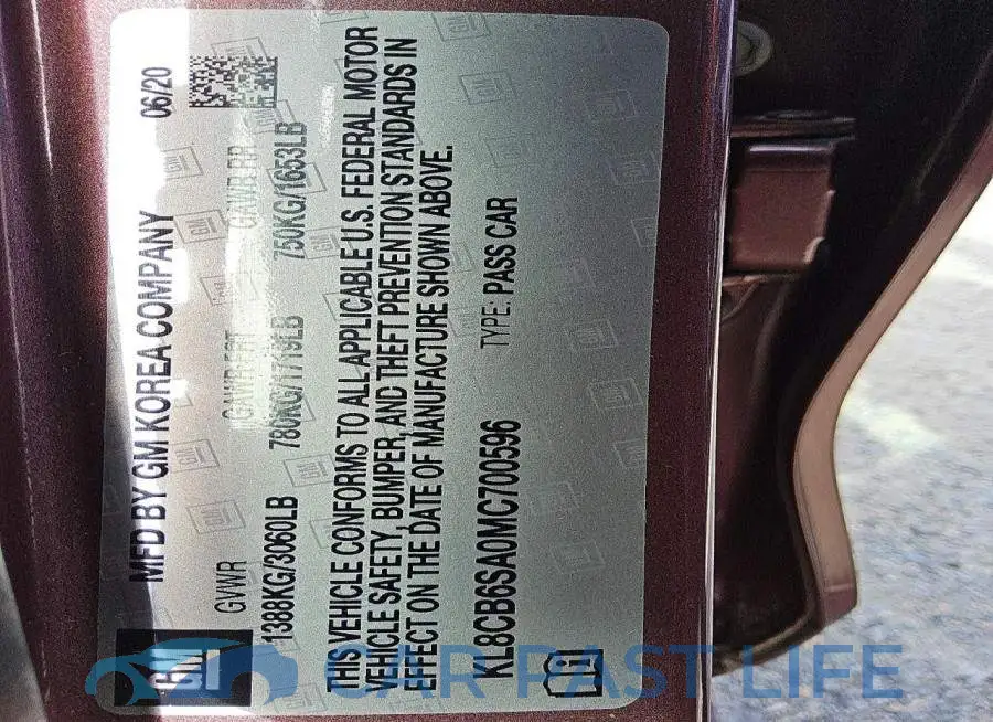 KL8CB6SA0MC700596# 12