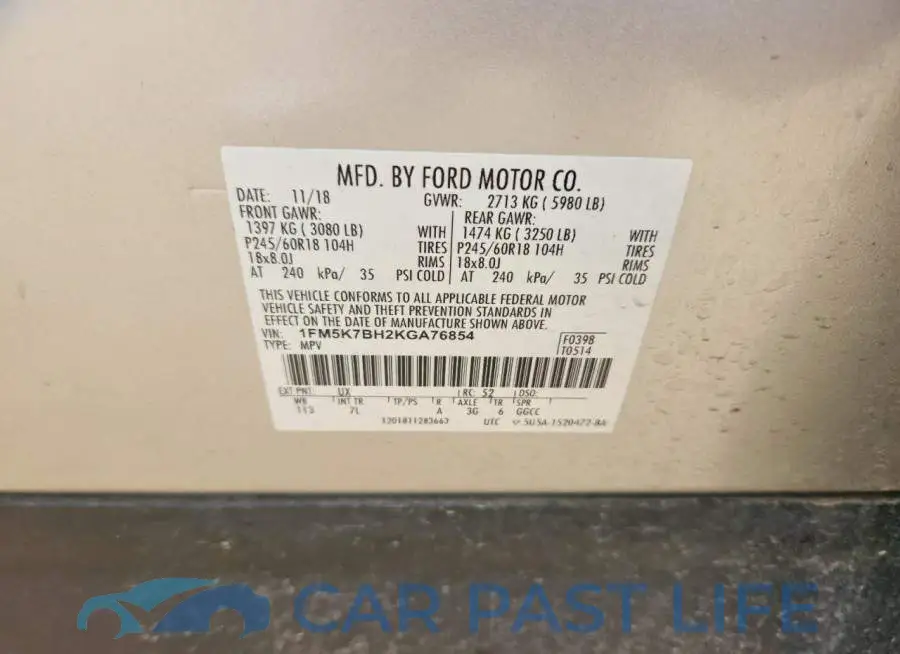 1FM5K7BH2KGA76854# 13
