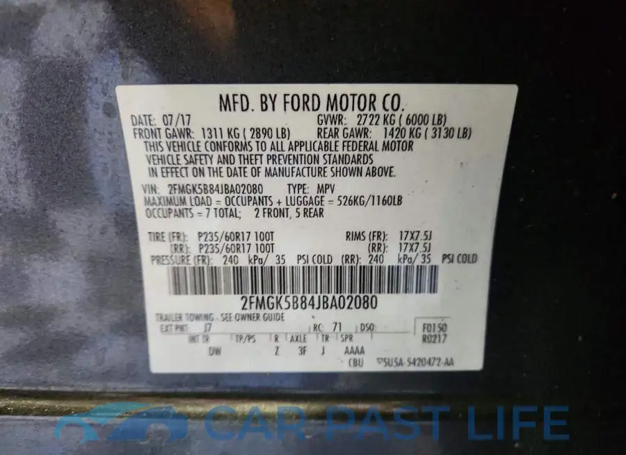 2FMGK5B84JBA02080# 13
