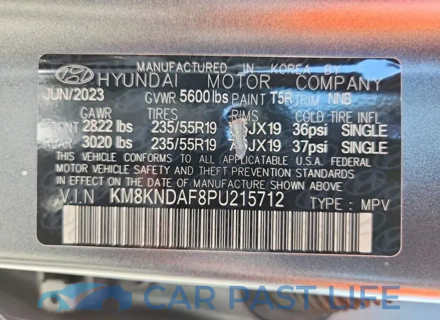 KM8KNDAF8PU215712# 13
