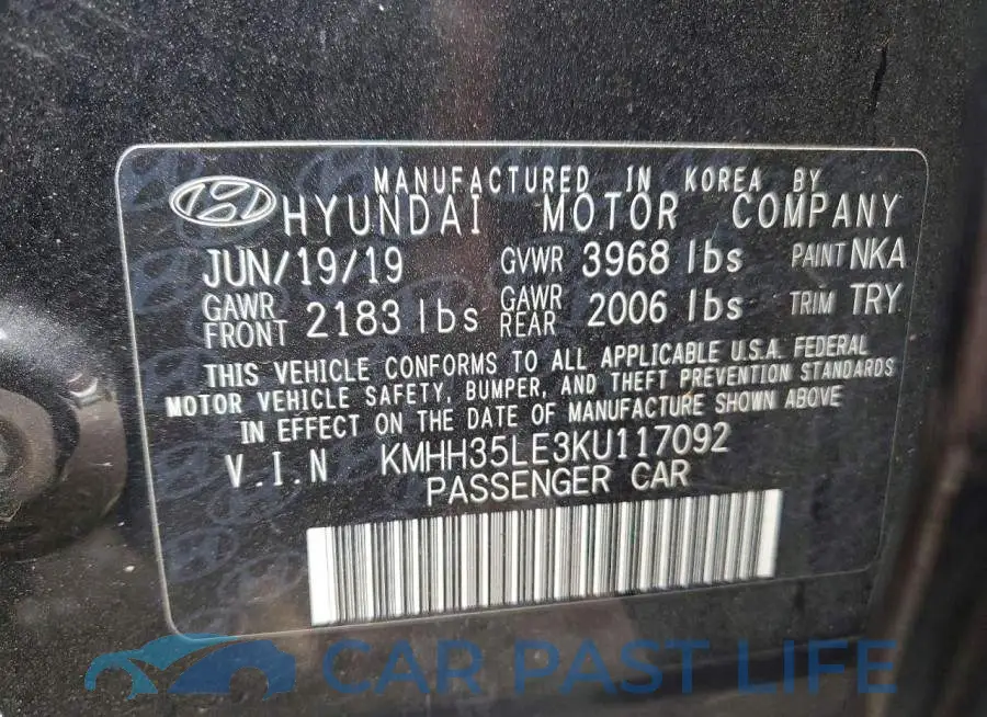 KMHH35LE3KU117092# 12